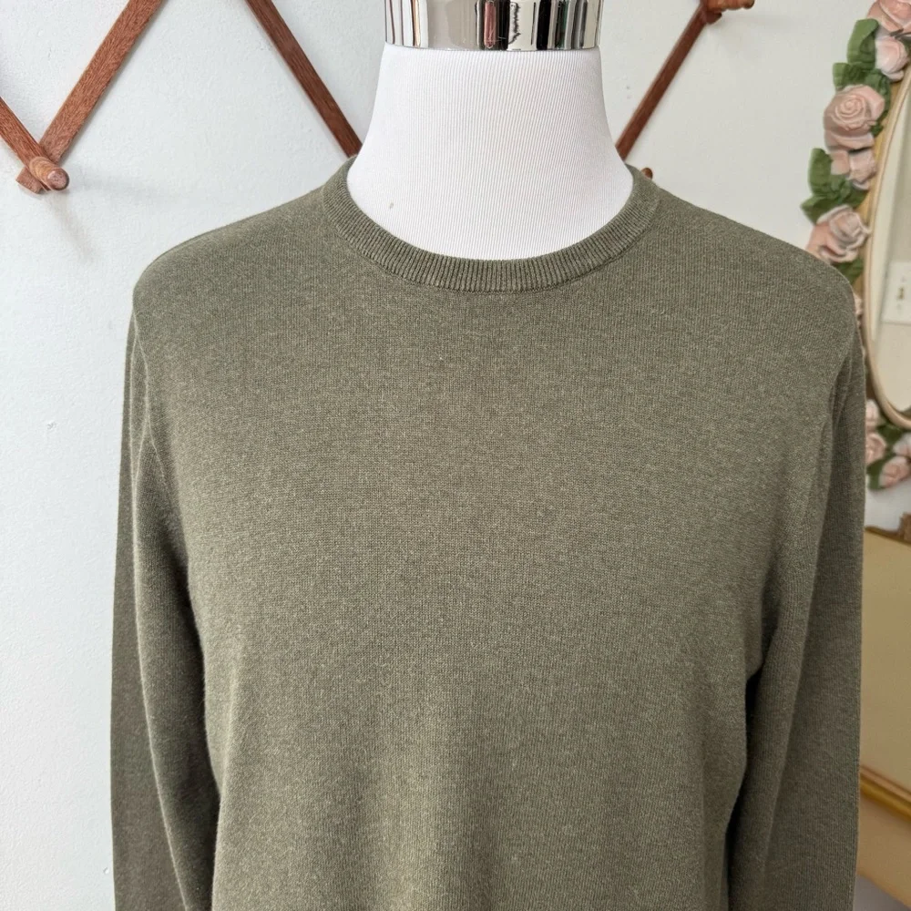 J. Crew Green Cotton Pullover